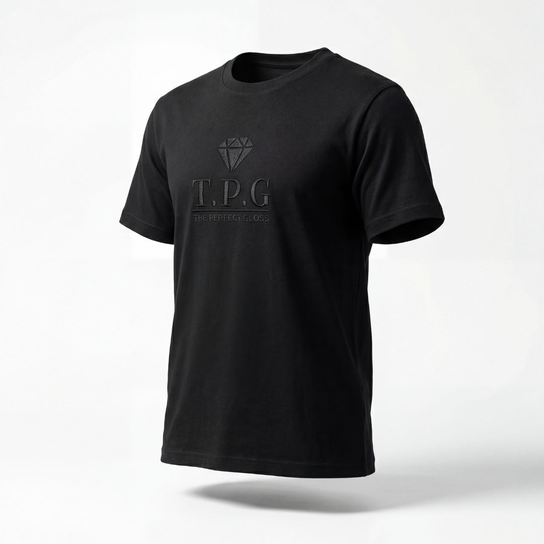 Black T-shirt | Tone-on-tone Logo