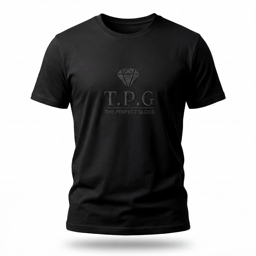 Black T-shirt | Tone-on-tone Logo