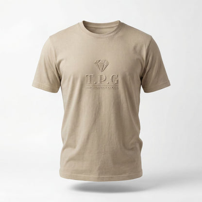 Beige T-shirt | Tone-on-tone Logo