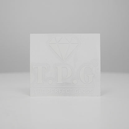 TPG Logo Dekal – Svart/Vit 100mm×90mm