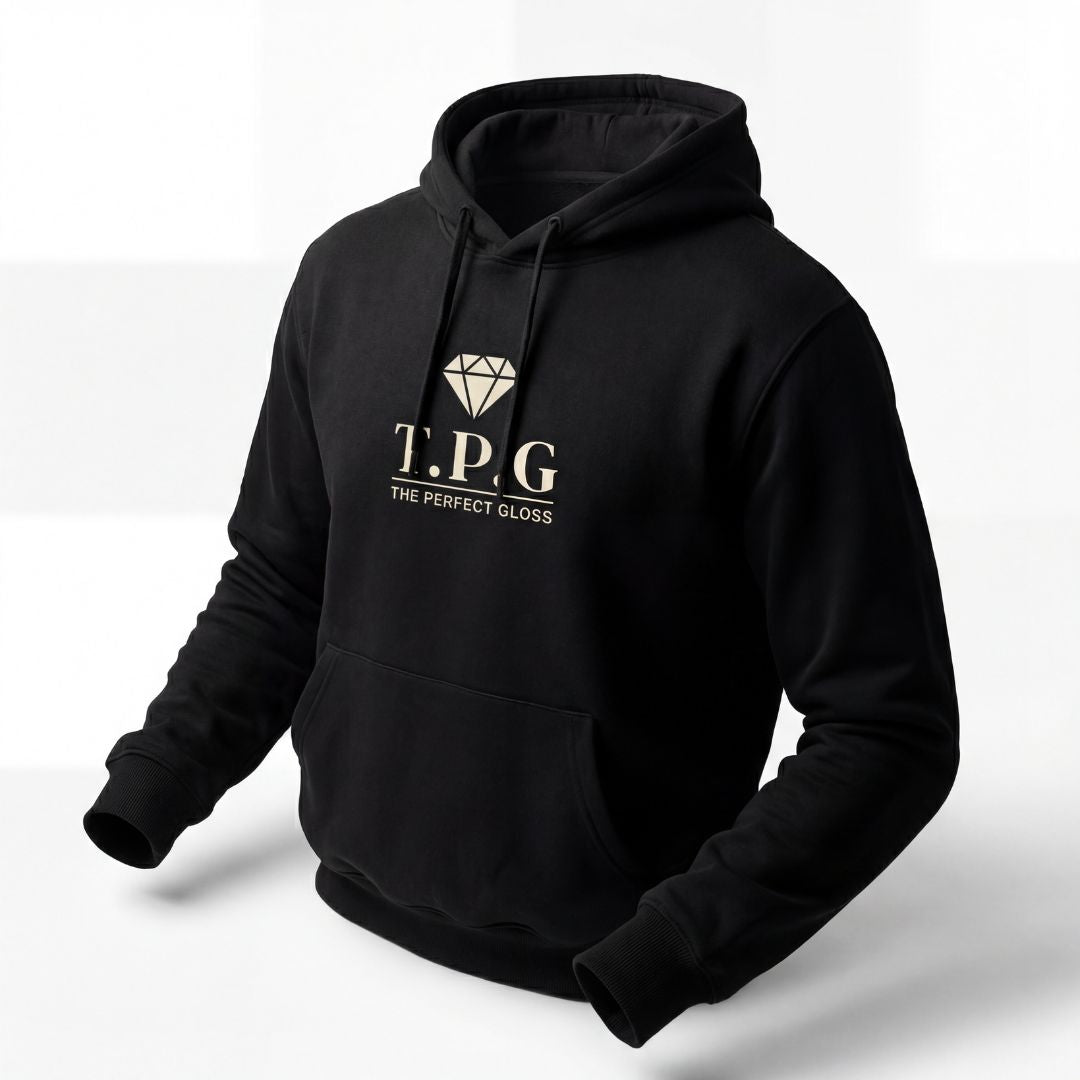 Hoodie TPG Svart | Beige brodyr