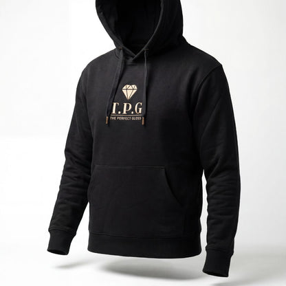 Hoodie TPG Svart | Beige brodyr