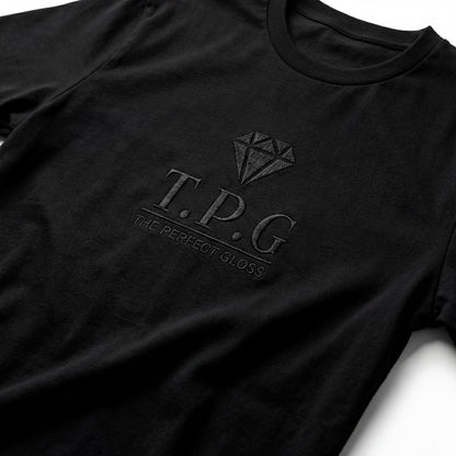 Black T-shirt | Tone-on-tone Logo