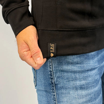 Hoodie TPG Svart | Beige brodyr